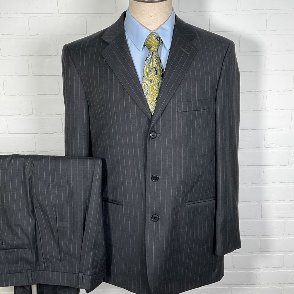 Stafford Charcoal Pinstripe Suit